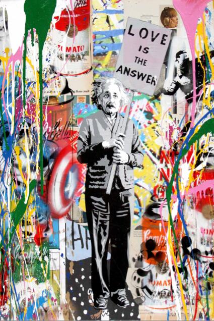 affiche street art einstein