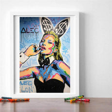 affiche kate moss playboy street art